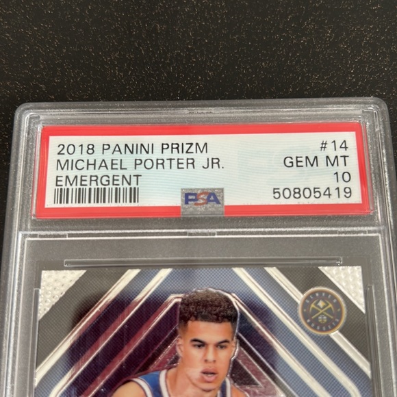 PANINI PRIZM - PSA GEM MINT 10 - EMERGENT - MICHAEL PORTER JR - Picture 3 of 3